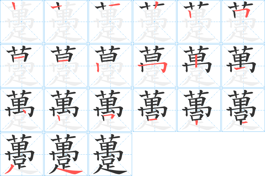 躉字笔顺写法