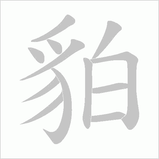 貃字笔顺动画