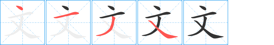 文字笔顺写法