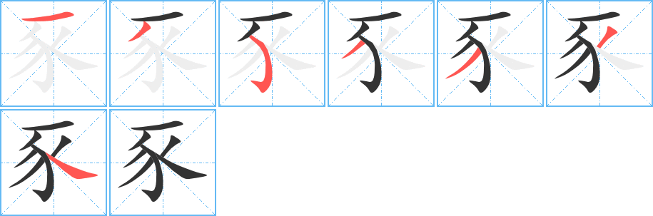 豕字笔顺写法