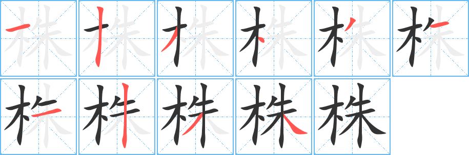 株字笔顺写法