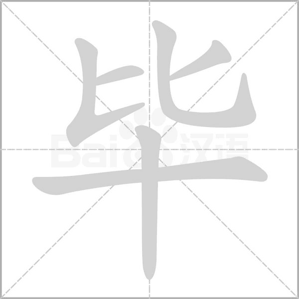 毕字笔顺动画