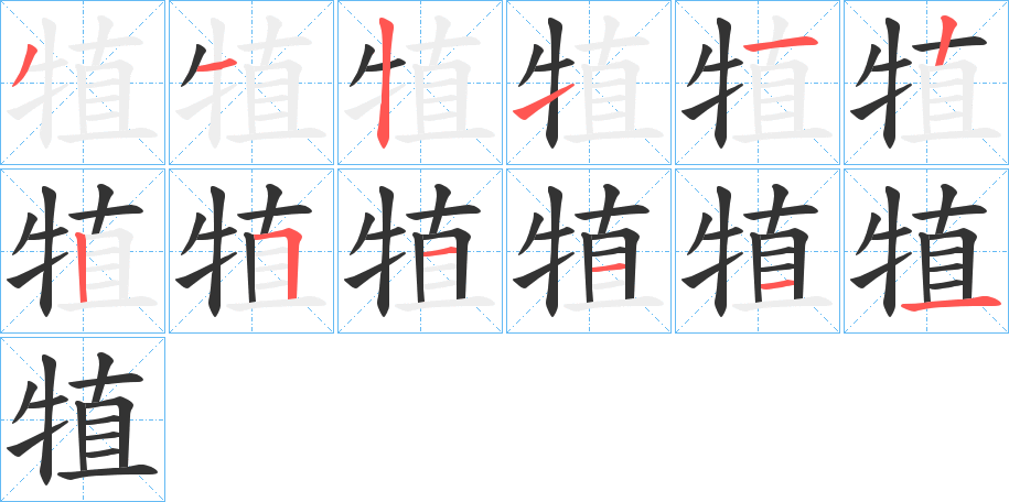 犆字笔顺写法