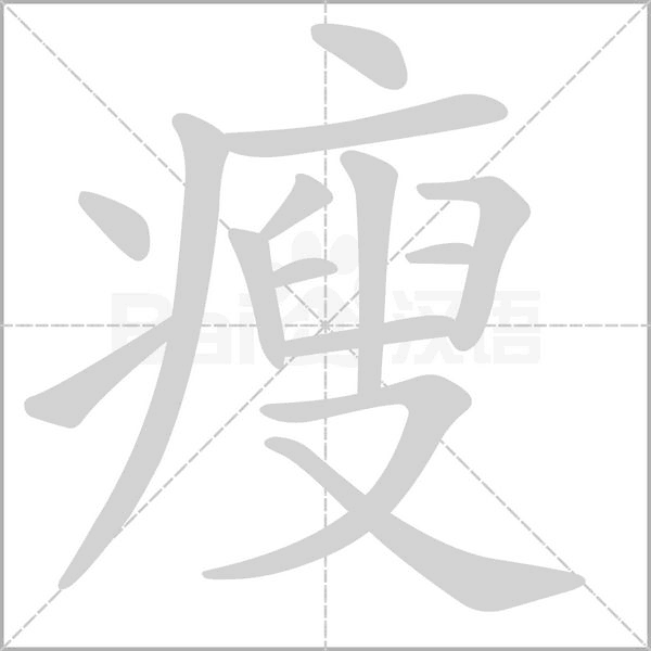 瘦字笔顺动画