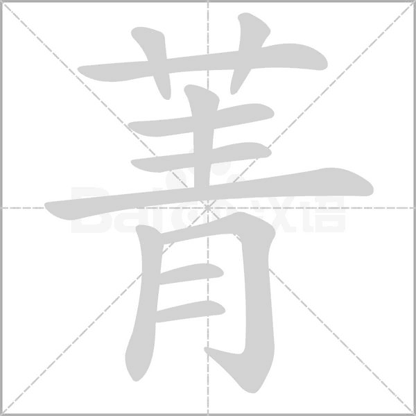 菁字笔顺动画