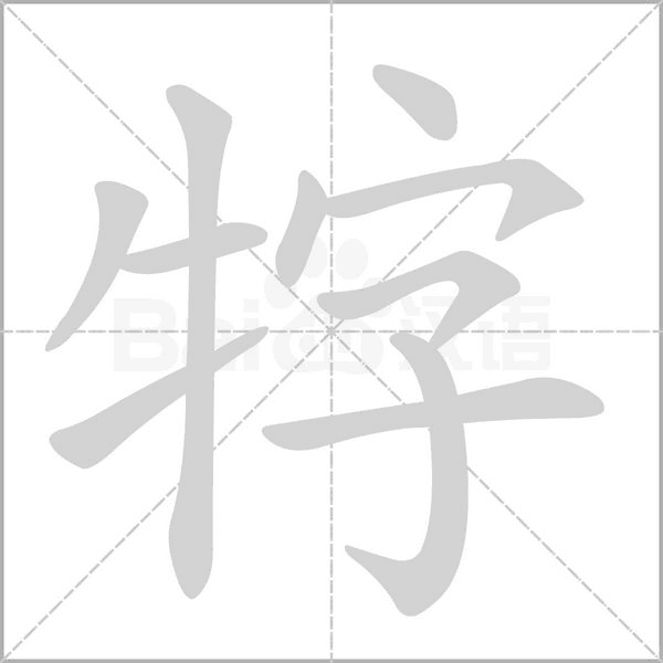 牸字笔顺动画