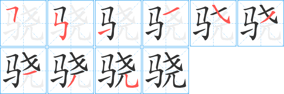 骁字笔顺写法