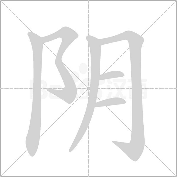 阴字笔顺动画