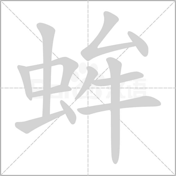 蛑字笔顺动画