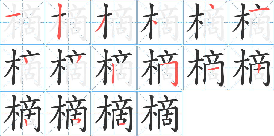 樀字笔顺写法