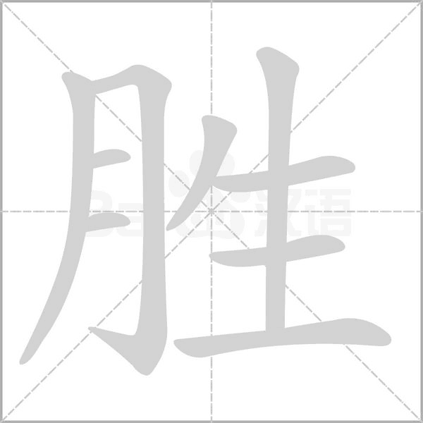 胜字笔顺动画