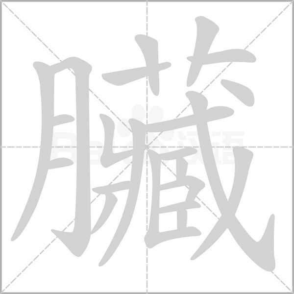 臟字笔顺动画