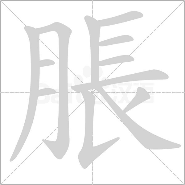 脹字笔顺动画
