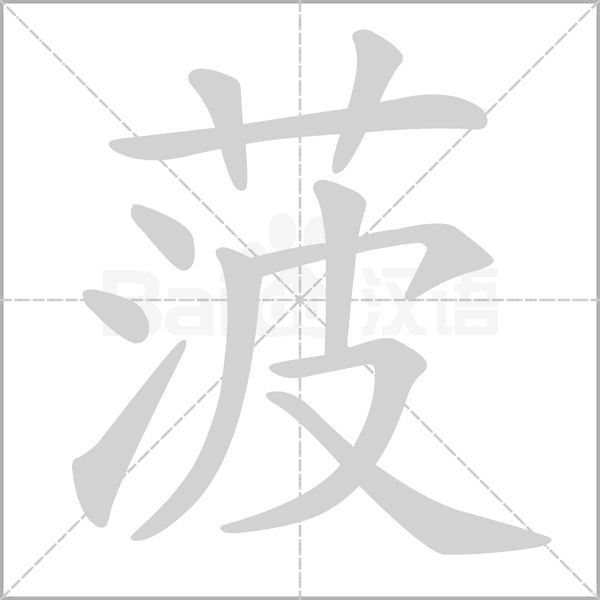 菠字笔顺动画