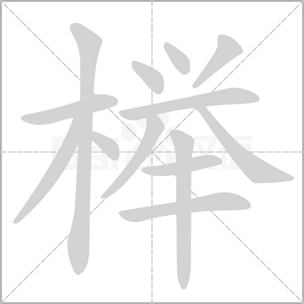 榉字笔顺动画