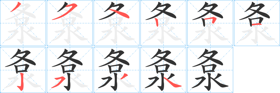 洜字笔顺写法