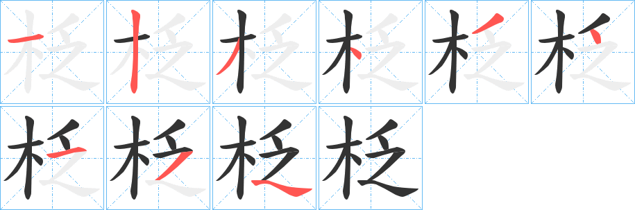 柉字笔顺写法