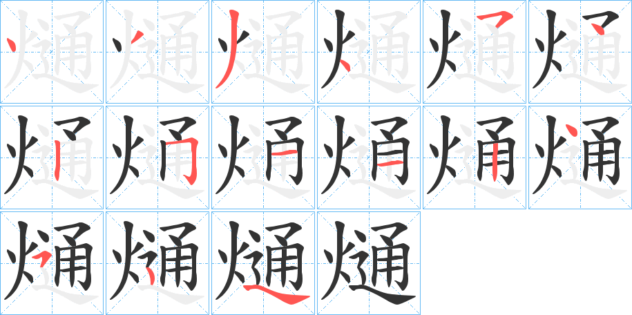 熥字笔顺写法