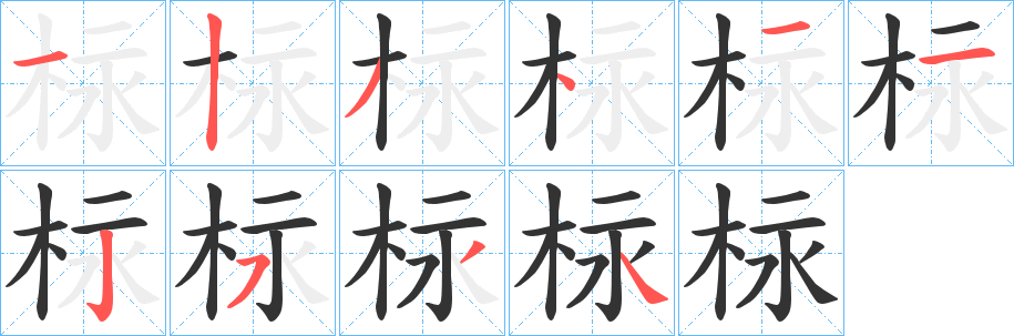 柡字笔顺写法