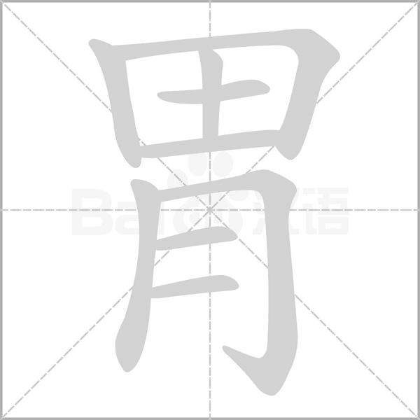 胃字笔顺动画