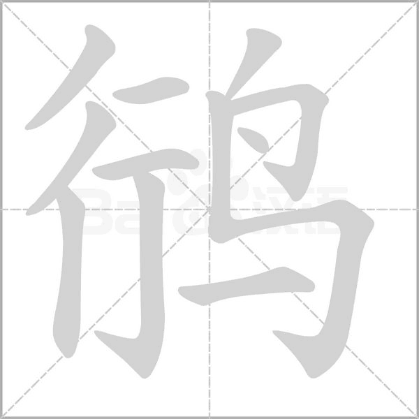 鸻字笔顺动画