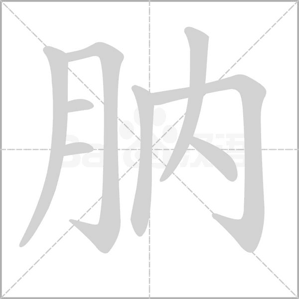 肭字笔顺动画