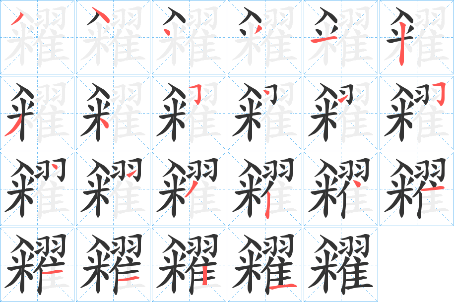 糴字笔顺写法