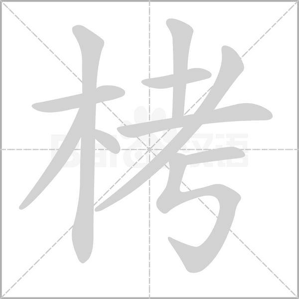 栲字笔顺动画