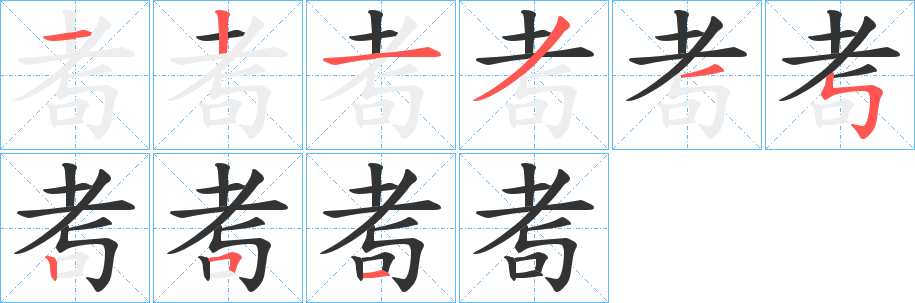 耉字笔顺写法