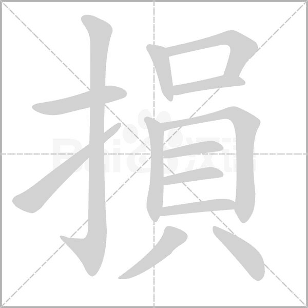 損字笔顺动画