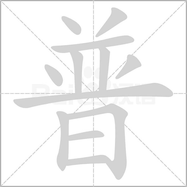 普字笔顺动画