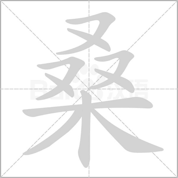 桑字笔顺动画