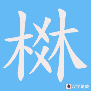 棥字笔顺动画