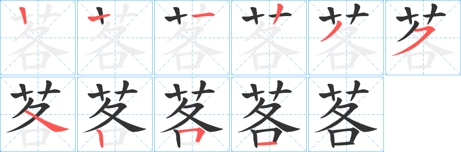 茖字笔顺写法