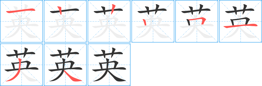 英字笔顺写法
