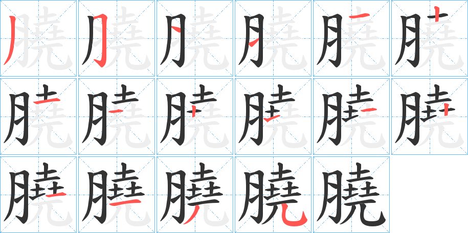 膮字笔顺写法