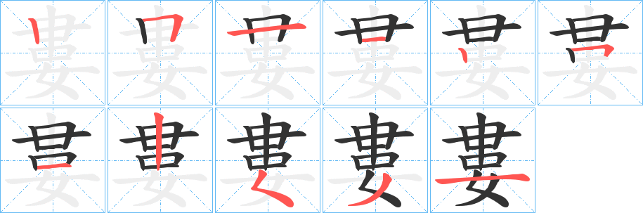 婁字笔顺写法