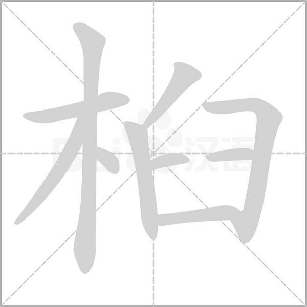 桕字笔顺动画