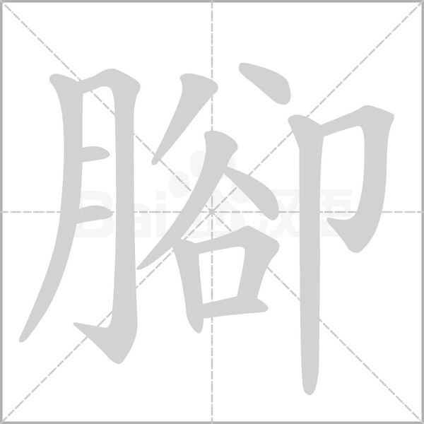 腳字笔顺动画