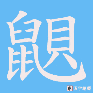 鼰字笔顺动画