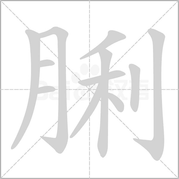 脷字笔顺动画