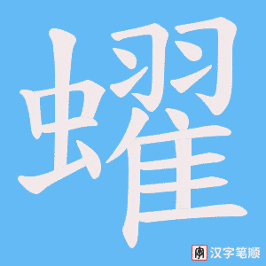 蠗字笔顺动画