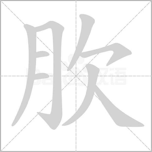 肷字笔顺动画