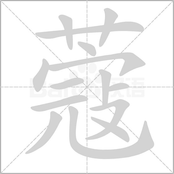 蔻字笔顺动画