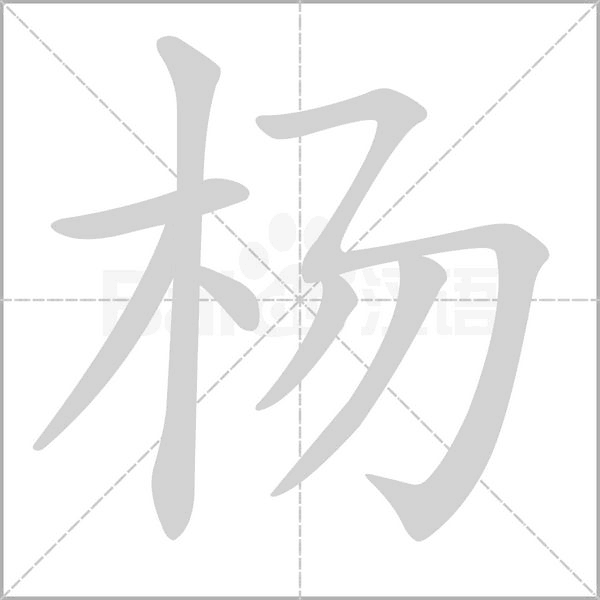 杨字笔顺动画