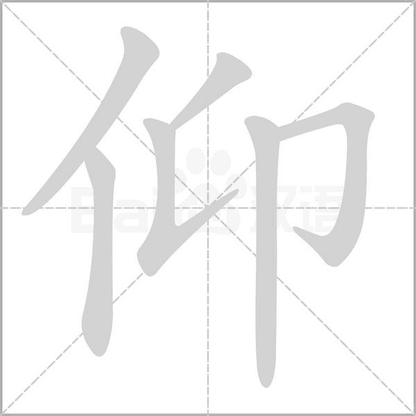 仰字笔顺动画