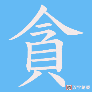 貪字笔顺动画