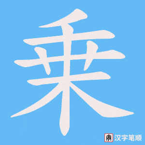乗字笔顺动画
