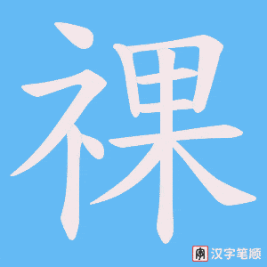 祼字笔顺动画