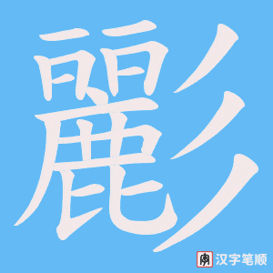 彲字笔顺动画